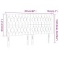 vidaXL LED Kopfteil Rosa 203x16x118/128 cm Samt