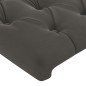 vidaXL LED Kopfteil Dunkelgrau 183x16x118/128 cm Samt