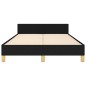 vidaXL Bettgestell mit Kopfteil Schwarz 120x200 cm Stoff vidaXL Bettgestell mit Kopfteil Schwarz 120x200 cm Stoff