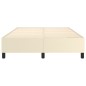 vidaXL Boxspringbett Creme 140x200 cm Kunstleder vidaXL Boxspringbett Creme 140x200 cm Kunstleder