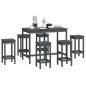 vidaXL 7-tlg. Bar-Set Grau Massivholz Kiefer vidaXL 7-tlg. Bar-Set Grau Massivholz Kiefer
