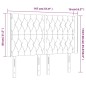 vidaXL LED Kopfteil Dunkelgrau 147x16x118/128 cm Samt