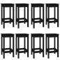 vidaXL 9-tlg. Bar-Set Schwarz Massivholz Kiefer vidaXL 9-tlg. Bar-Set Schwarz Massivholz Kiefer