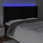 vidaXL LED Kopfteil Schwarz 203x16x118/128 cm Samt vidaXL LED Kopfteil Schwarz 203x16x118/128 cm Samt