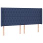 vidaXL LED Kopfteil Blau 203x16x118/128 cm Stoff vidaXL LED Kopfteil Blau 203x16x118/128 cm Stoff