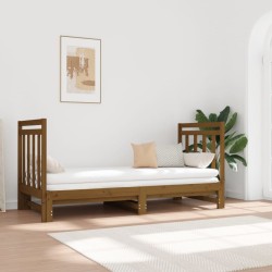 vidaXL Tagesbett Ausziehbar Honigbraun 2x(90x190) cm Massivholz Kiefer