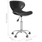 vidaXL Esszimmerstühle 2 Stk. Drehbar Schwarz Kunstleder vidaXL Esszimmerstühle 2 Stk. Drehbar Schwarz Kunstleder