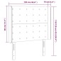 vidaXL LED Kopfteil Schwarz 103x16x118/128 cm Samt vidaXL LED Kopfteil Schwarz 103x16x118/128 cm Samt