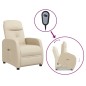vidaXL Massagesessel mit Aufstehhilfe Creme Stoff vidaXL Massagesessel mit Aufstehhilfe Creme Stoff