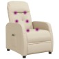 vidaXL Massagesessel mit Aufstehhilfe Creme Stoff vidaXL Massagesessel mit Aufstehhilfe Creme Stoff