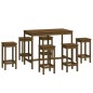 vidaXL 7-tlg. Bar-Set Honigbraun Massivholz Kiefer vidaXL 7-tlg. Bar-Set Honigbraun Massivholz Kiefer