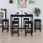 vidaXL 7-tlg. Bar-Set Schwarz Massivholz Kiefer vidaXL 7-tlg. Bar-Set Schwarz Massivholz Kiefer