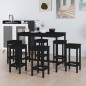 vidaXL 7-tlg. Bar-Set Schwarz Massivholz Kiefer vidaXL 7-tlg. Bar-Set Schwarz Massivholz Kiefer
