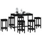 vidaXL 7-tlg. Bar-Set Schwarz Massivholz Kiefer vidaXL 7-tlg. Bar-Set Schwarz Massivholz Kiefer