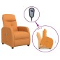 vidaXL Massagesessel mit Aufstehhilfe Gelb Stoff vidaXL Massagesessel mit Aufstehhilfe Gelb Stoff