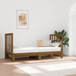 vidaXL Tagesbett Ausziehbar Honigbraun 2x(90x190) cm Massivholz Kiefer