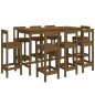 vidaXL 9-tlg. Bar-Set Honigbraun Massivholz Kiefer vidaXL 9-tlg. Bar-Set Honigbraun Massivholz Kiefer