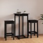 vidaXL 3-tlg. Bar-Set Schwarz Massivholz Kiefer vidaXL 3-tlg. Bar-Set Schwarz Massivholz Kiefer