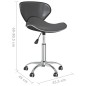 vidaXL Esszimmerstühle 2 Stk. Drehbar Grau Kunstleder vidaXL Esszimmerstühle 2 Stk. Drehbar Grau Kunstleder