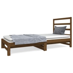 vidaXL Tagesbett Ausziehbar Honigbraun 2x(90x190) cm Massivholz Kiefer