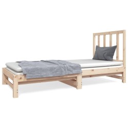 vidaXL Tagesbett Ausziehbar 2x(90x190) cm Massivholz Kiefer