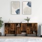 vidaXL Sideboards 3 Stk. Räuchereiche Holzwerkstoff vidaXL Sideboards 3 Stk. Räuchereiche Holzwerkstoff