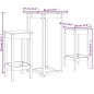vidaXL 3-tlg. Bar-Set Honigbraun Massivholz Kiefer vidaXL 3-tlg. Bar-Set Honigbraun Massivholz Kiefer