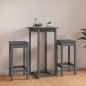 vidaXL 3-tlg. Bar-Set Grau Massivholz Kiefer vidaXL 3-tlg. Bar-Set Grau Massivholz Kiefer