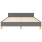 vidaXL Bettgestell mit Kopfteil Dunkelgrau 140x190 cm Stoff vidaXL Bettgestell mit Kopfteil Dunkelgrau 140x190 cm Stoff