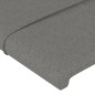 vidaXL Bettgestell mit Kopfteil Dunkelgrau 140x190 cm Stoff vidaXL Bettgestell mit Kopfteil Dunkelgrau 140x190 cm Stoff