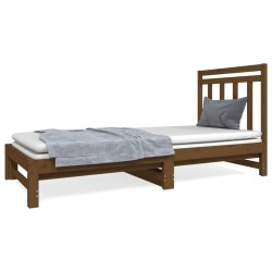 vidaXL Tagesbett Ausziehbar Honigbraun 2x(90x190) cm Massivholz Kiefer