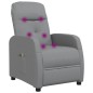 vidaXL Massagesessel mit Aufstehhilfe Hellgrau Stoff vidaXL Massagesessel mit Aufstehhilfe Hellgrau Stoff