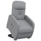 vidaXL Massagesessel mit Aufstehhilfe Hellgrau Stoff vidaXL Massagesessel mit Aufstehhilfe Hellgrau Stoff