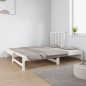 vidaXL Tagesbett Ausziehbar Weiß 2x(90x190) cm Massivholz Kiefer vidaXL Tagesbett Ausziehbar Weiß 2x(90x190) cm Massivholz Kiefer
