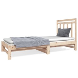 vidaXL Tagesbett Ausziehbar 2x(90x190) cm Massivholz Kiefer
