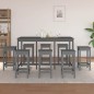 vidaXL 9-tlg. Bar-Set Grau Massivholz Kiefer vidaXL 9-tlg. Bar-Set Grau Massivholz Kiefer