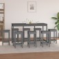 vidaXL 9-tlg. Bar-Set Grau Massivholz Kiefer vidaXL 9-tlg. Bar-Set Grau Massivholz Kiefer