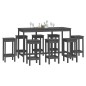 vidaXL 9-tlg. Bar-Set Grau Massivholz Kiefer vidaXL 9-tlg. Bar-Set Grau Massivholz Kiefer