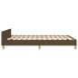 vidaXL Bettgestell mit Kopfteil Dunkelbraun 140x200 cm Stoff vidaXL Bettgestell mit Kopfteil Dunkelbraun 140x200 cm Stoff