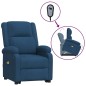 vidaXL Massagesessel mit Aufstehhilfe Blau Stoff vidaXL Massagesessel mit Aufstehhilfe Blau Stoff