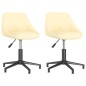 vidaXL Esszimmerstühle 2 Stk. Drehbar Creme Samt vidaXL Esszimmerstühle 2 Stk. Drehbar Creme Samt