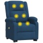vidaXL Massagesessel mit Aufstehhilfe Blau Stoff vidaXL Massagesessel mit Aufstehhilfe Blau Stoff