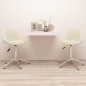 Esszimmerstühle 2 Stk. Drehbar Creme und Weiß Kunstleder Esszimmerstühle 2 Stk. Drehbar Creme und Weiß Kunstleder