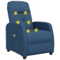 vidaXL Massagesessel mit Aufstehhilfe Blau Stoff vidaXL Massagesessel mit Aufstehhilfe Blau Stoff