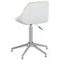 Esszimmerstühle 2 Stk. Drehbar Creme und Weiß Kunstleder Esszimmerstühle 2 Stk. Drehbar Creme und Weiß Kunstleder