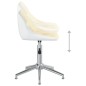 Esszimmerstühle 2 Stk. Drehbar Creme und Weiß Kunstleder Esszimmerstühle 2 Stk. Drehbar Creme und Weiß Kunstleder