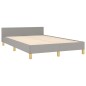 vidaXL Bettgestell mit Kopfteil Hellgrau 120x200 cm Stoff vidaXL Bettgestell mit Kopfteil Hellgrau 120x200 cm Stoff