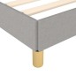 vidaXL Bettgestell mit Kopfteil Hellgrau 120x200 cm Stoff vidaXL Bettgestell mit Kopfteil Hellgrau 120x200 cm Stoff