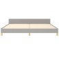 vidaXL Bettgestell mit Kopfteil Hellgrau 200x200 cm Stoff vidaXL Bettgestell mit Kopfteil Hellgrau 200x200 cm Stoff