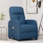 vidaXL Elektrischer Massagesessel Blau Stoff vidaXL Elektrischer Massagesessel Blau Stoff